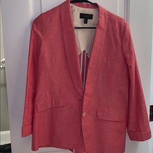 Salmon j crew linen blazer